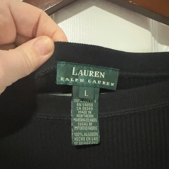 Lauren Ralph Lauren Ribbed Midi Dress Black Size‎ L - Picture 2 of 6